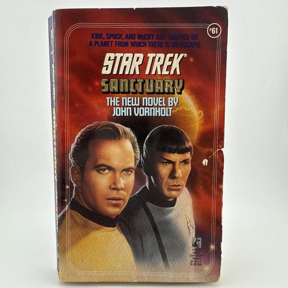 Star Trek #61: Sanctuary by John Vornholt PB 1992 1st Ed Good